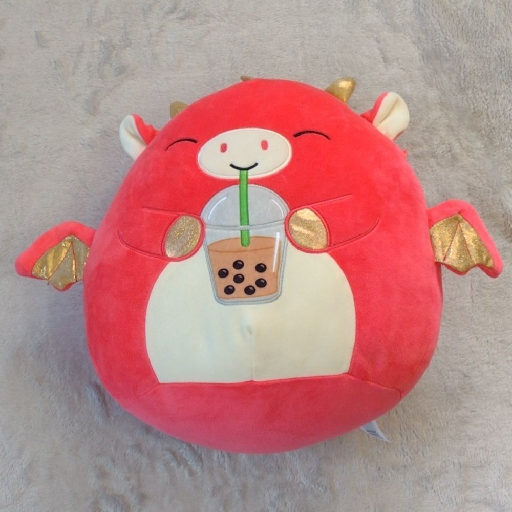 Jazwares Squishmallows Baiden the Boba Drinking Dragon 14"